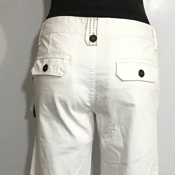 Tex By Max Azria White Low Rise Bohemian Style Flare Leg Jeans Size 27 - Picture 4 of 12